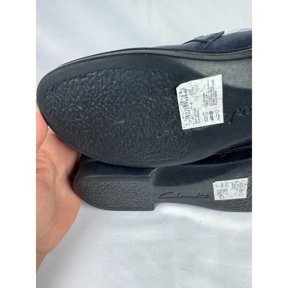 Clarks Patty Lorene Womens 7.5 M Clog Black Leather Closed Toe Slip On Shoes